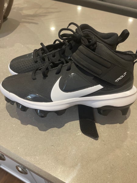 Baseball Cleats Black Kid's Molded Cleats Low Cut Trout