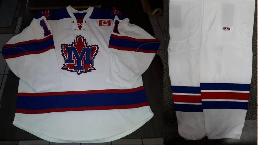 TEAM CANADA Alternate #11 Men's Large JERSEY and SOCKS COMBO (RANGERS STYLE COLORS)