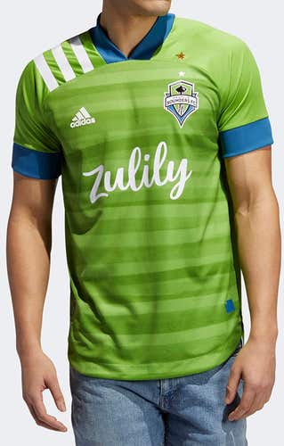 new Adidas MLS Soccer SEATTLE SOUNDERS FC rave Green 2020 authentic Jersey Men’s s/small