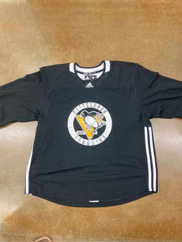 Pittsburgh Penguins Adidas senior black practice jersey size 58