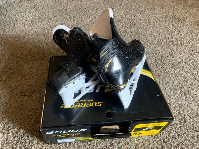 Senior New Bauer Supreme 2S Pro Hockey Goalie Skates Regular Width Pro Stock Size 8.5