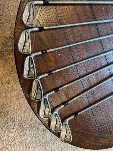 Used Men's Cobra Right Handed King Forged TEC Iron Set Stiff Flex 7 Pieces Steel Shaft