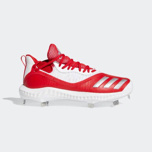 ADIDAS ICON V BOUNCE iced out METAL BASEBALL CLEATS SHOES  SIZE 9 Red/white $120 NEW