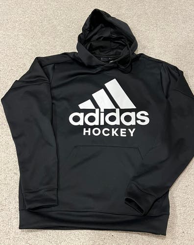 Adidas Black Medium Hockey Hoodie Sweatshirt