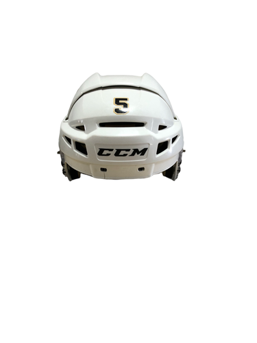 CCM V08 Small White Kingston Frontenacs Pro Stock Helmet