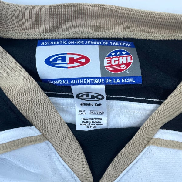 Brand New White and Gold AK Wheeling Nailers Game Jersey