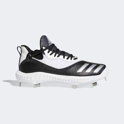 ADIDAS ICON V BOUNCE iced out METAL BASEBALL CLEATS SHOES  SIZE 10 black/white $120 NEW