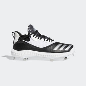 ADIDAS ICON V BOUNCE iced out METAL BASEBALL CLEATS SHOES  SIZE 10.5 black/white $120 NEW