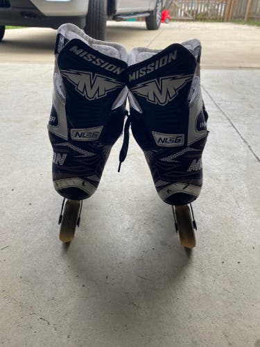 Used Mission Wide Width Size 8 Inhaler NLS6 Inline Skates
