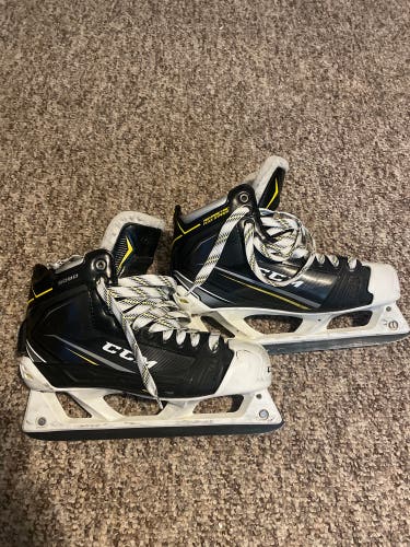 Used CCM Extra Wide Width  Size 9.5 Tacks 9080 Hockey Goalie Skates
