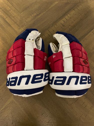 Bauer Nexus 1000 pro stock hockey gloves 14” New York Rangers