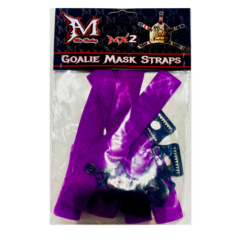 Mix Hockey (MX2) Goalie mask helmet Outside backplate straps - PURPLE