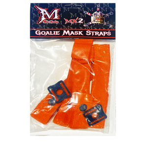 Mix Hockey (MX2) Goalie mask helmet Outside backplate straps - ORANGE