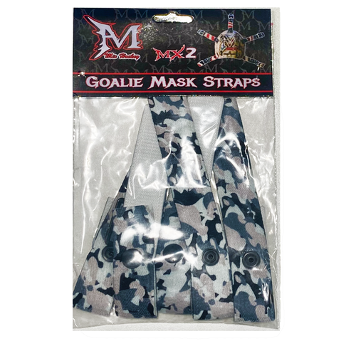 SALE! Mix Hockey (MX2) Goalie mask helmet Outside backplate straps & clips - Black Camo