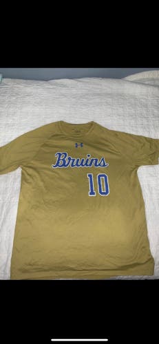 Gold UCLA Baseball Used Large Under Armour Shirt