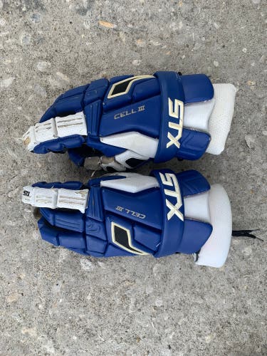 Used Player's STX 13" Cell III Lacrosse Gloves
