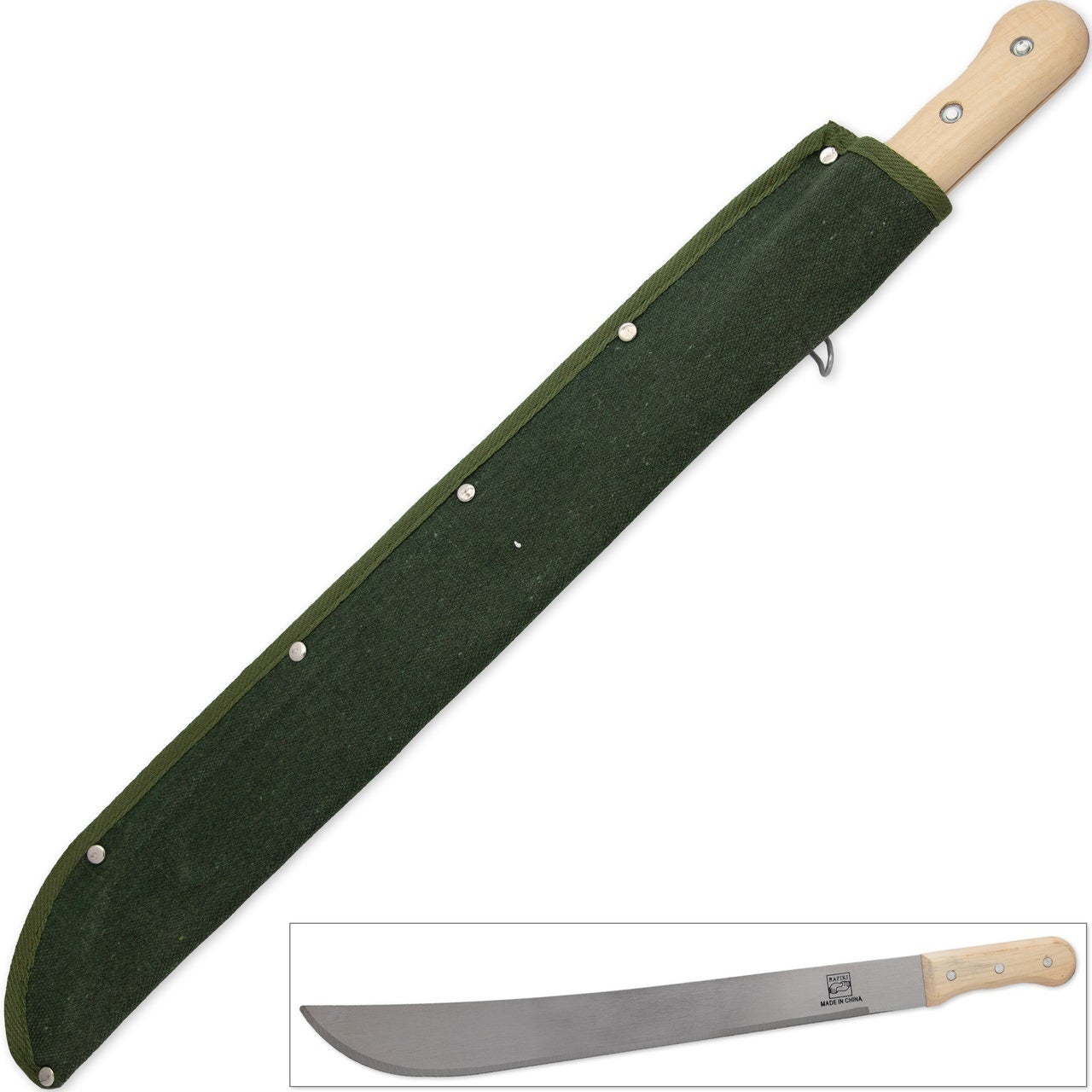Outdoor Mongolian Knife With Thickened Redwood Handle, Multi