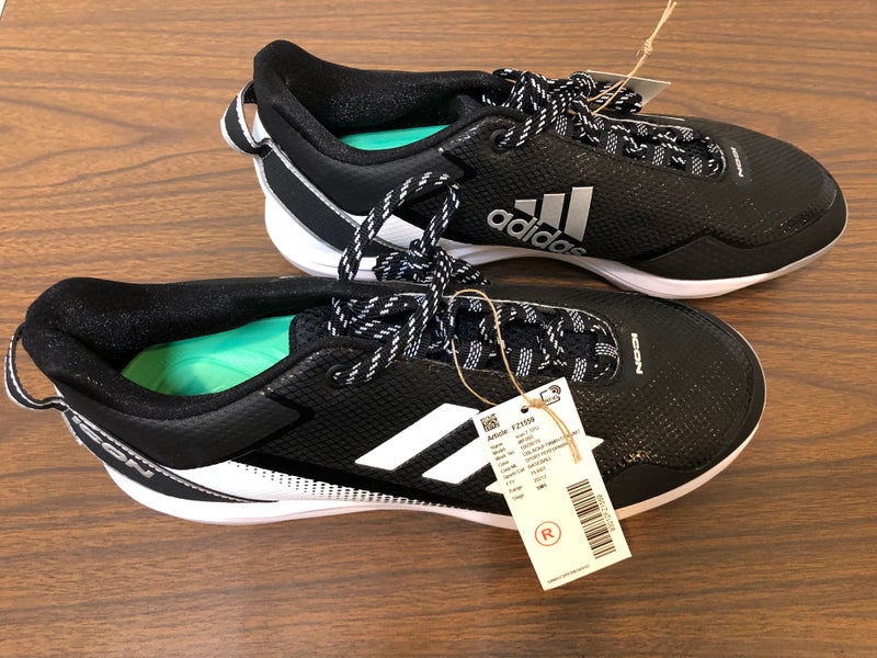 Adidas Molded Baseball Cleats Black New Adult Men's Size 9.0 (Women's 10) Icon