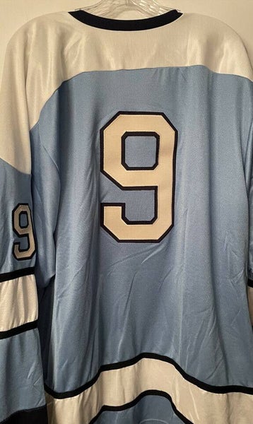 PITTSBURGH PENGUINS LIGHT BLUE THROWBACK HOCKEY JERSEY 2X-LARGE ebbets field