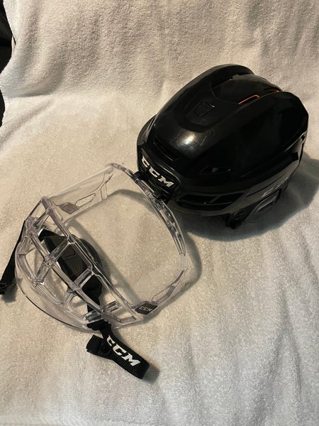 Used Large CCM  Tacks 710 Helmet / CCM FV1 Face Shield