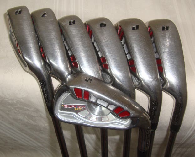 Men's Used TaylorMade Right Handed Burner Iron Set Regular Flex 7 Pieces