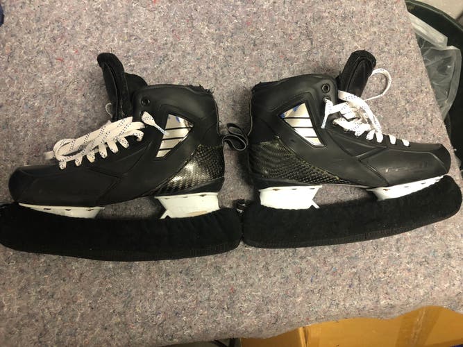 Used True Pro Stock 2 Piece Hockey Goalie Skates-around Size 9