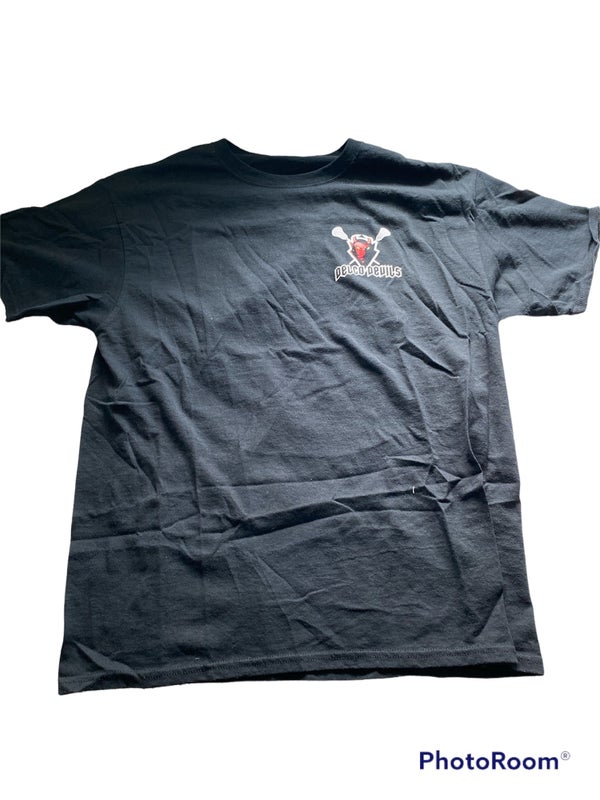 deadmansupplyco Vintage Hockey - New Jersey Devils (White New Jersey Wordmark) Kids T-Shirt