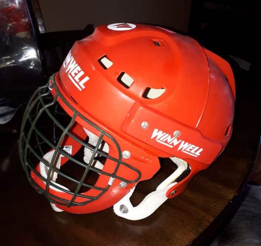 VERY RARE VINTAGE 1979 Winnwell Helmet with Matching cage