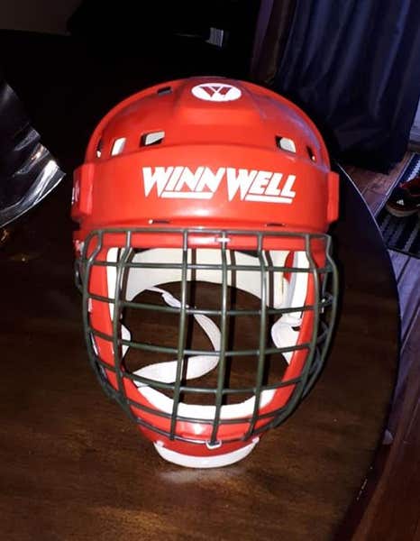 VERY RARE VINTAGE 1979 Winnwell Helmet with Matching cage-MINT SHAPE Brand New | SidelineSwap | Buy and Sell on SidelineSwap VERY RARE VINTAGE 1979 Winnwell Helmet with Matching cage-MINT SHAPE Brand New | SidelineSwap | Buy and Sell on SidelineSwap