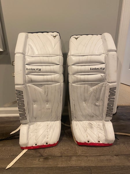 Used 32+2” Regular Vaughn Velocity V5 Goalie Full Set Pro Stock