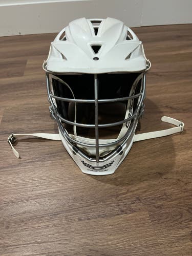 Lightly Used White Player's Cascade R Helmet