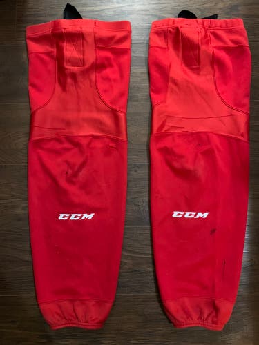 Red Used Medium CCM Socks