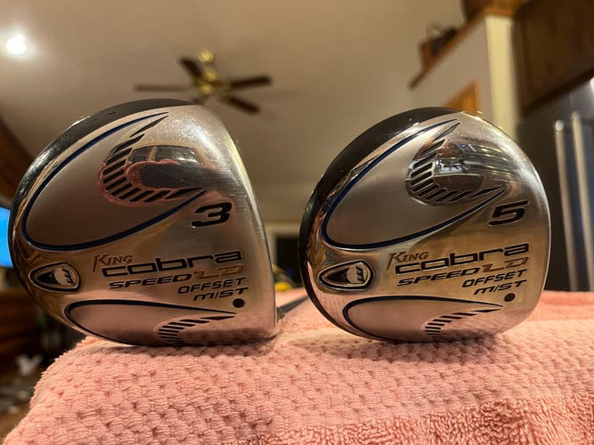 Used Right Handed Regular Flex 3 & 5 Cobra Speed LD Fairway Woods