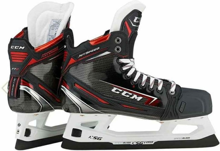 Senior New CCM Jetspeed FT2 Hockey Goalie Skates Regular Width Size 8