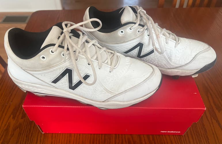 New Balance White Men's Molded Cleats Low Cut 3000v5 Size 12