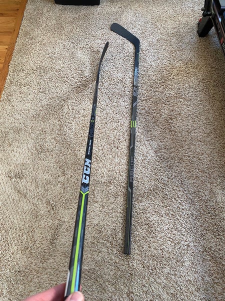 Pair Of Senior CCM RibCor 40K Left P29 100 Flex Hockey Stick NO GRIP