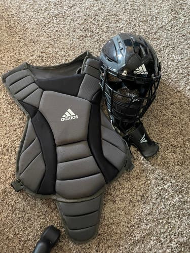 Baseball catchers chest and helmet