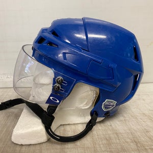CCM Vector V08 Pro Stock Hockey Helmet Oakley Visor Combo Small Blue 8105