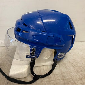 CCM Vector V08 Pro Stock Hockey Helmet Bauer Visor Combo Small Blue 8106