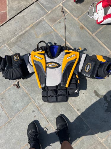 Brown chest protector