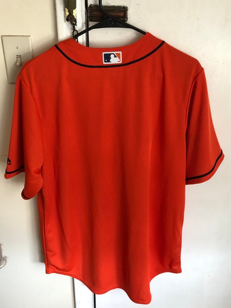 Majestic Houston Astros Shirt Mens Medium Blue Red MLB Baseball