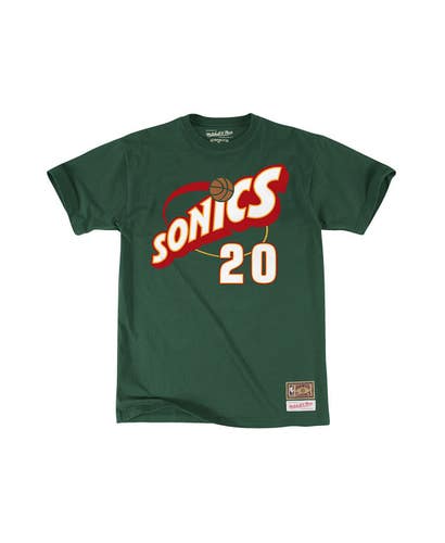 NWT mens M/medium gary payton Seattle SuperSonics Sonics Mitchell & Ness Shirt Jersey