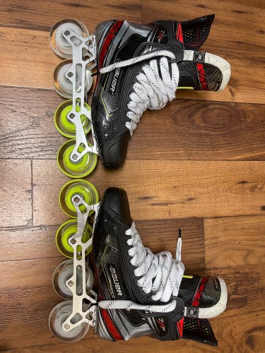 Used Bauer Regular Width Size 8 Vapor 2X Pro Inline Skates