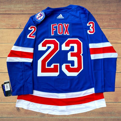 Adidas Adam Fox New York Rangers Jersey w/ Gilbert Patch