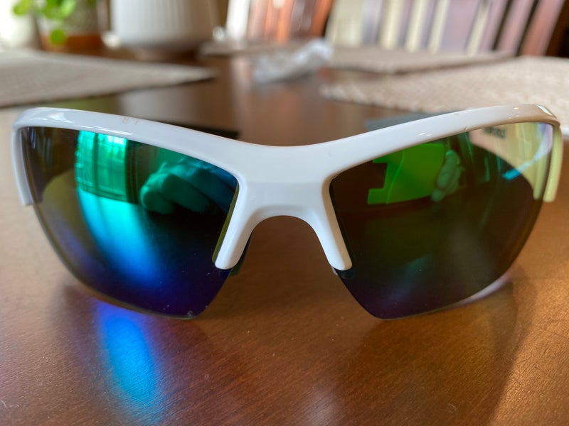 Used Marucci MV108 Performance Sunglasses White Frame/Green Lenses