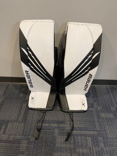 Large 35" 35+1 Bauer Vapor 3X Goalie Leg Pads Used Black 34.5+1.5