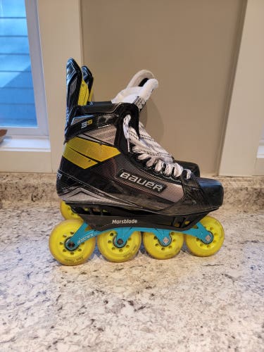 Used Bauer 3s Inline Skates with Marsblades chassis Regular Width Size 9