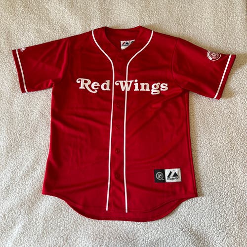Detroit Red Wings Majestic Baseball Jersey Medium NHL Hockey