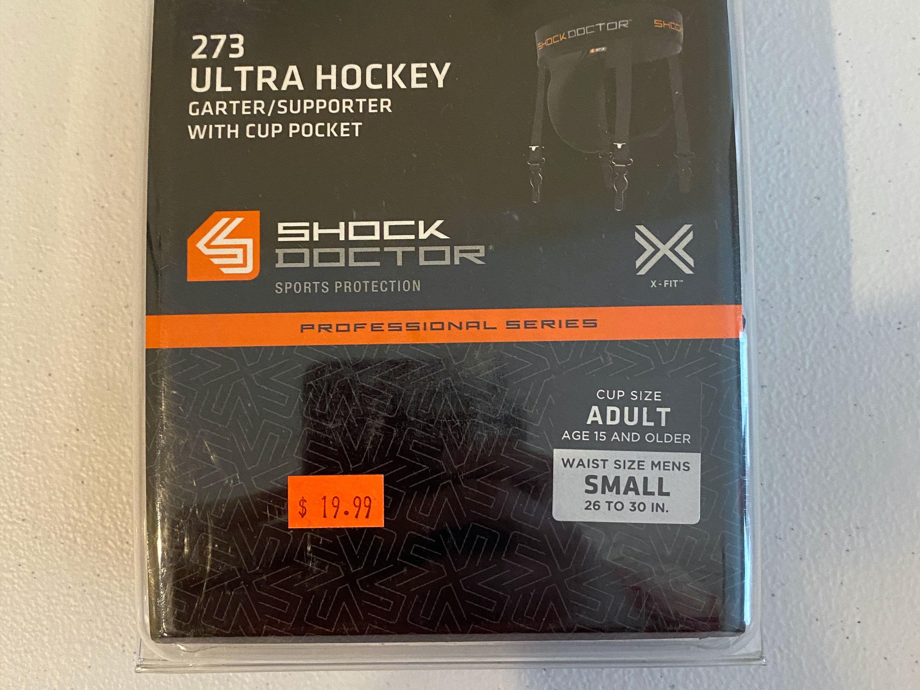 New Shock Doctor 273 Adult Small Ultra Hockey Garter/Supporter With Cup  Pocket