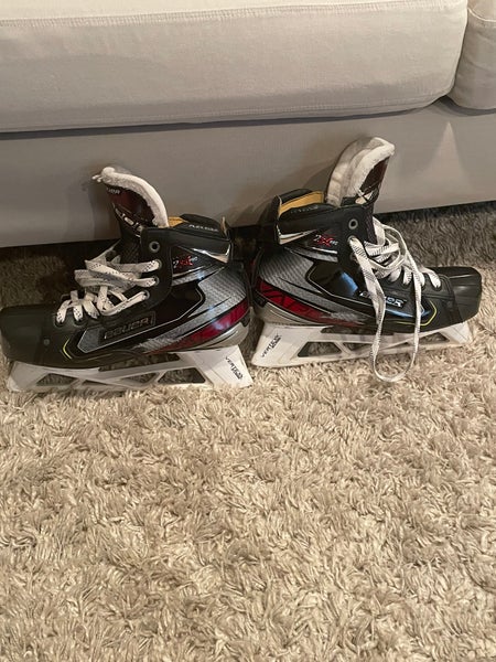Used Bauer Extra Wide Width Size 9 Vapor 2X Pro Hockey Goalie Skates